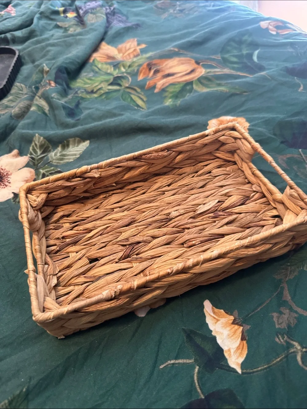 Woven Seagrass Rectangular Basket Tray - Natural Tan 6x10x2